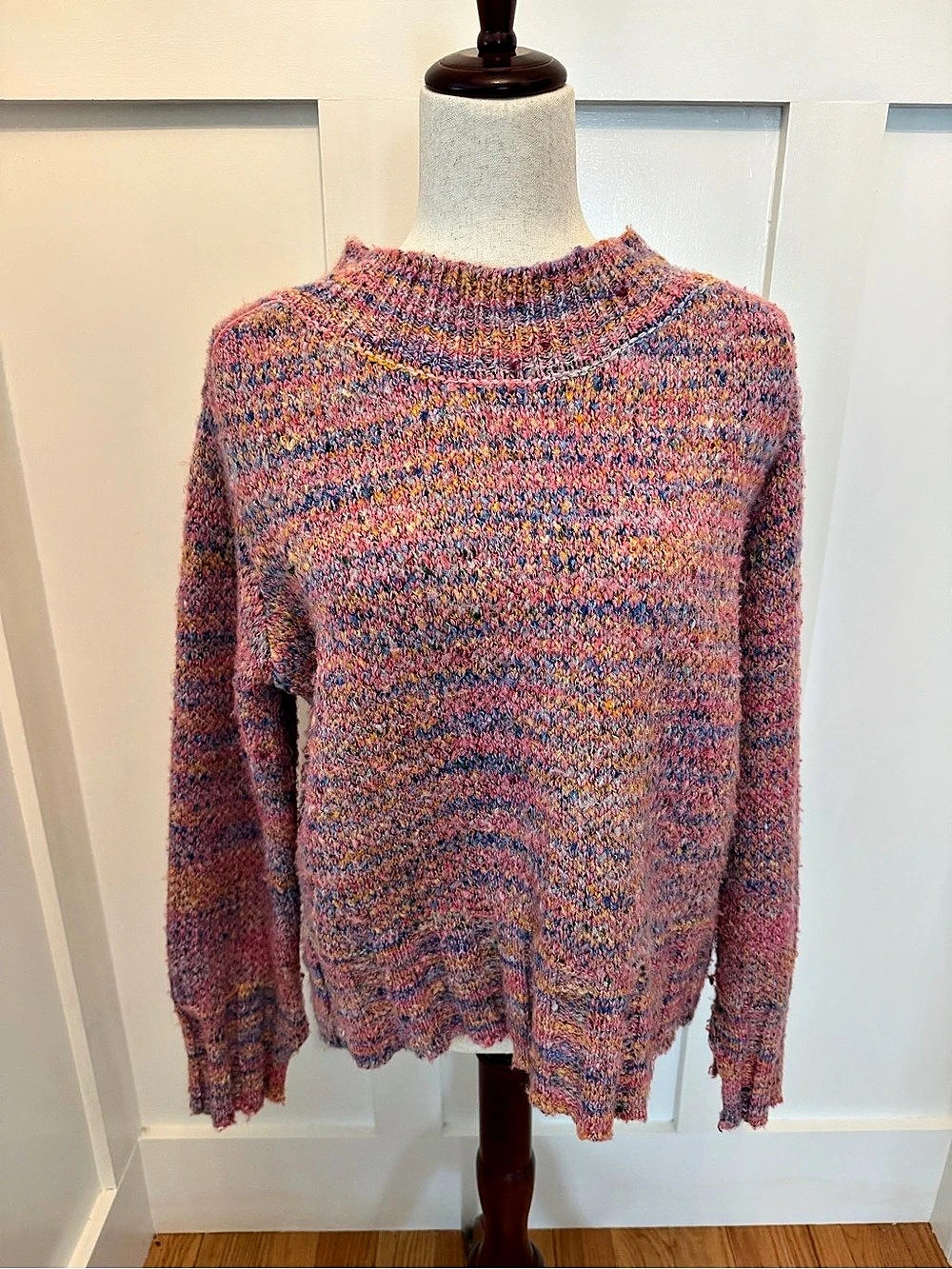 Free People Favorite Things Sweater Pink & Purple Size XS